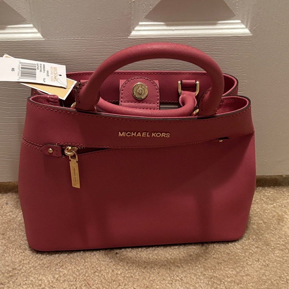 Michael Kors Raspberry Satchel Bag